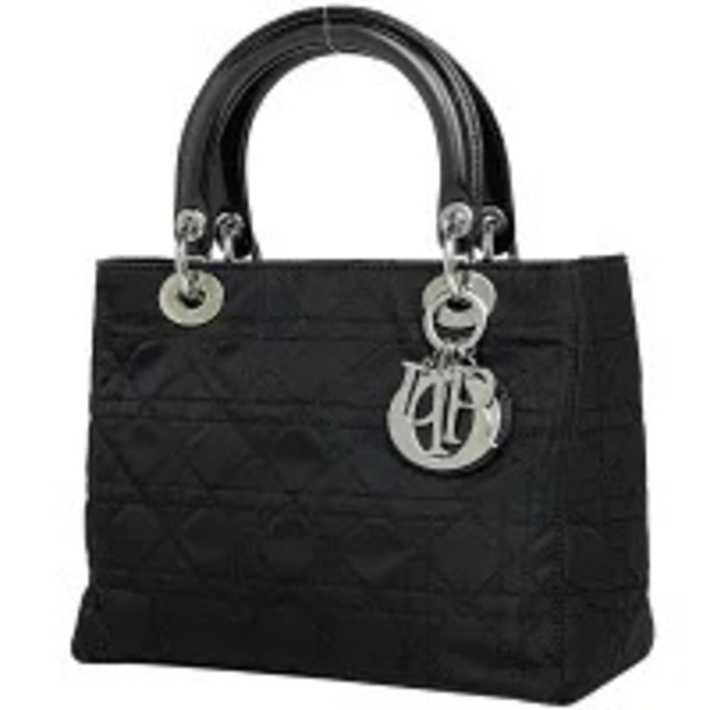 Christian Dior Lady Cannage Shoulder Bag Handbag Black